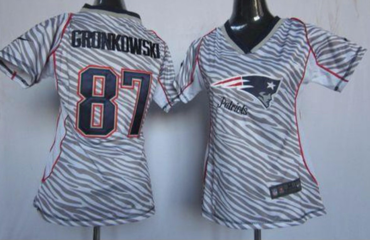 Women New England Patriots Rob Gronkowski Zebra limited Jersey