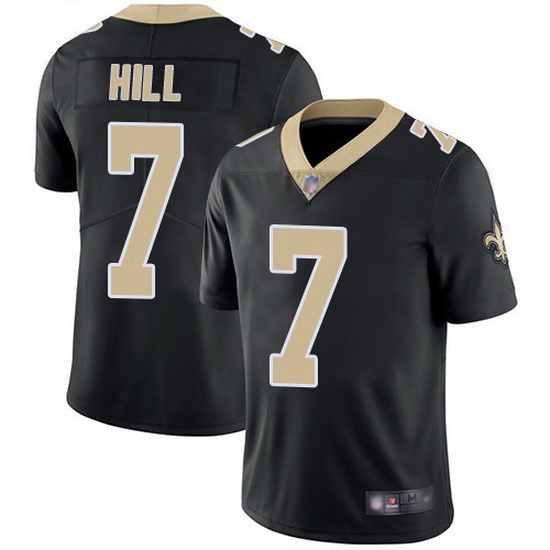 Men New Orleans Saints 7 Taysom Hill Black Team Color Stitched Football Vapor Untouchable Limited Je