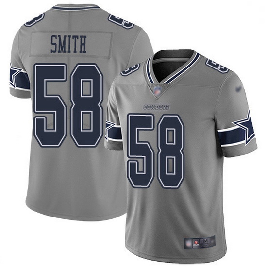 Nike Dallas Cowboys 58 Aldon Smith Gray Men Stitched NFL Limited Inverted Legend Jersey