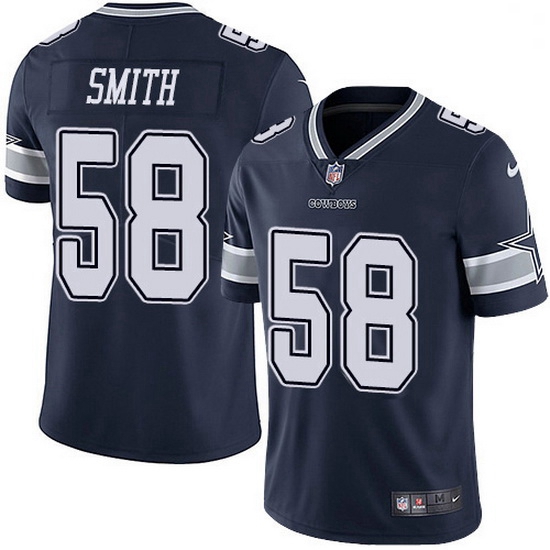 Nike Dallas Cowboys 58 Aldon Smith Navy Blue Team Color Men Stitched NFL Vapor Untouchable Limited J