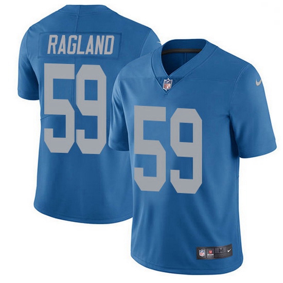 Nike Detroit Lions 59 Reggie Ragland Blue Throwback Men Stitched NFL Vapor Untouchable Limited Jerse