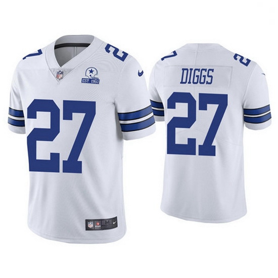 Nike Men Dallas Cowboys 27 Trevon Diggs White Established In 1960 Patch NFL Vapor Untouchable Limite