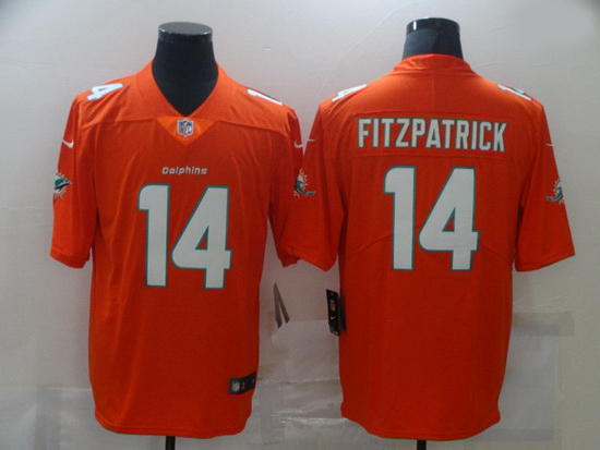 Nike Miami Dolphins 14 Ryan Fitzpatrick Orange Vapor Untouchable Limited Jersey