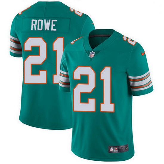 Nike Miami Dolphins 21 Eric Rowe Aqua Green Alternate Men Stitched NFL Vapor Untouchable Limited Jer