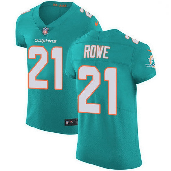 Nike Miami Dolphins 21 Eric Rowe Aqua Green Team Color Men Stitched NFL Vapor Untouchable Elite Jers