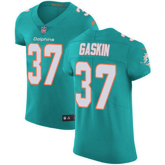 Nike Miami Dolphins 37 Myles Gaskin Aqua Green Team Color Men Stitched NFL Vapor Untouchable Elite J