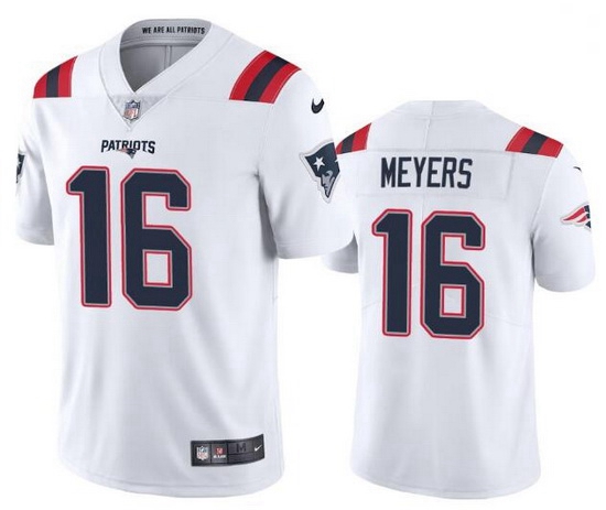 Nike New England Patriots 16 Jakobi Myers White Vapor Untouchable Limited Jersey