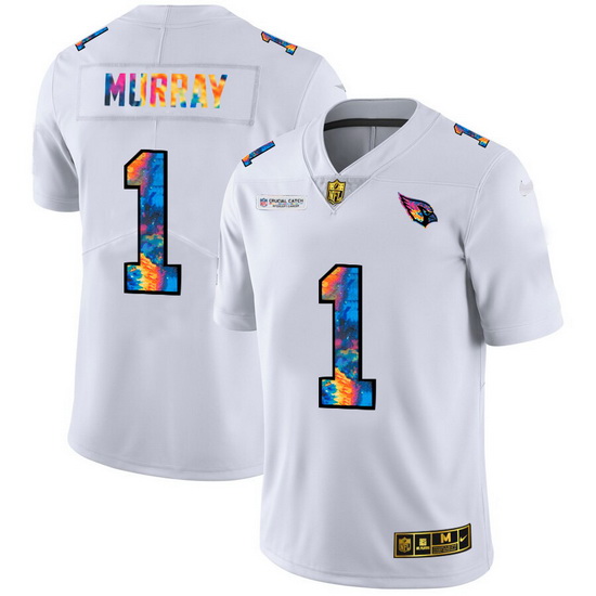 Arizona Cardinals 1 Kyler Murray Men White Nike Multi Color 2020 NFL Crucial Catch Limited NFL Jerse