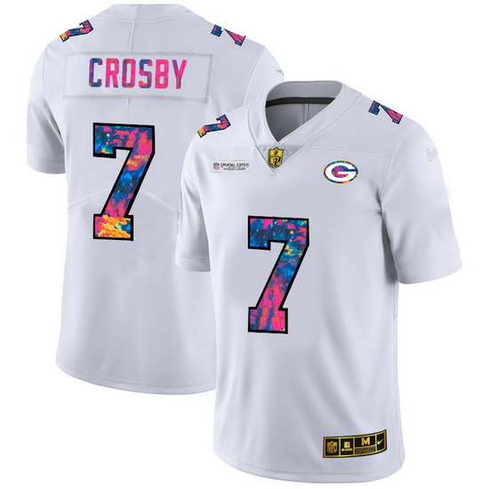 Green Bay Green Bay Green Bay Green Bay Packers 7 Mason Crosby Men White Nike Multi Color 2020 NFL C