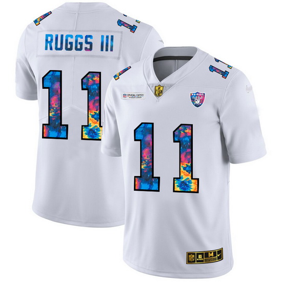 Las Vegas Raiders 11 Henry Ruggs III Men White Nike Multi Color 2020 NFL Crucial Catch Limited NFL J