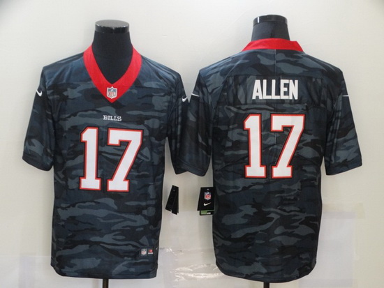 Nike Buffalo Bills 17 Josh Allen Black Camo Limited Jersey