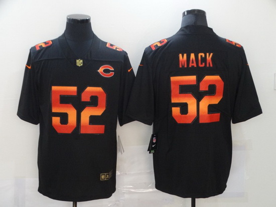 Nike Chicago Bears 52 Khalil Mack Black Colorful Fashion Limited Jersey