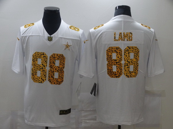 Nike Dallas Cowboys 88 Ceedee Lamb White Leopard Vapor Untouchable Limited Jersey