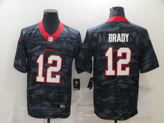 Nike Tampa Bay Buccaneers 12 Tom Brady Black Camo Limited Jersey