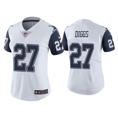 Women Dallas Cowboys 27 Trevon Diggs Color Rush Limited White Jersey