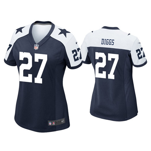 Women Dallas Cowboys 27 Trevon Diggs Thanksgiving Jersey