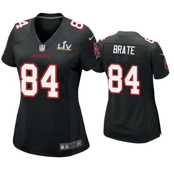 Women Cameron Brate Buccaneers Black Super Bowl Lv Game Fashion Jersey