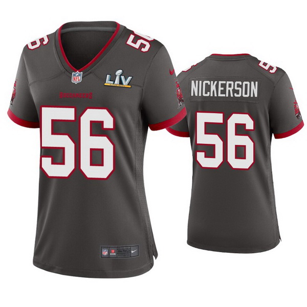 Women Hardy Nickerson Buccaneers Pewter Super Bowl Lv Game Jersey