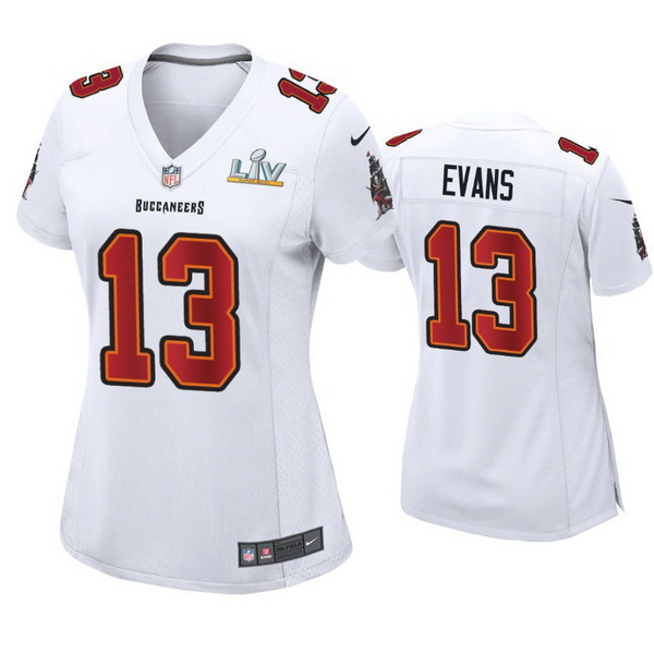 Women Mike Evans Buccaneers White Super Bowl Lv Game Fashion Jersey