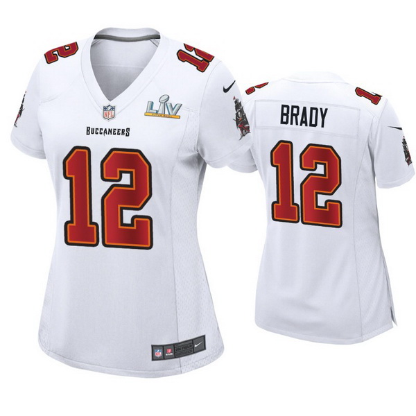 Women Tom Brady Buccaneers White Super Bowl Lv Game Fashion Jersey