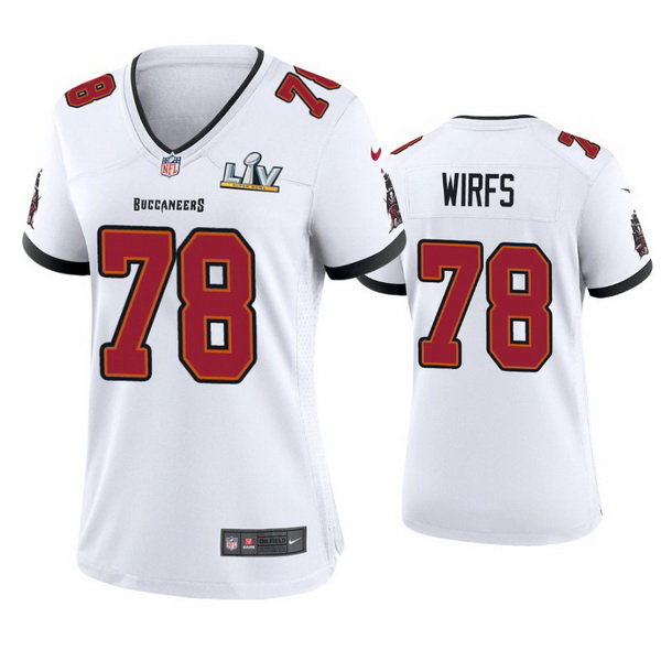 Women Tristan Wirfs Buccaneers White Super Bowl Lv Game Jersey