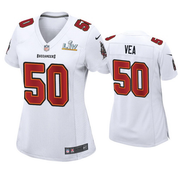 Women Vita Vea Buccaneers White Super Bowl Lv Game Fashion Jersey