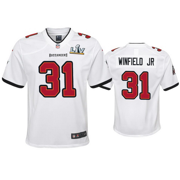 Youth Antoine Winfield Jr. Buccaneers White Super Bowl Lv Game Jersey