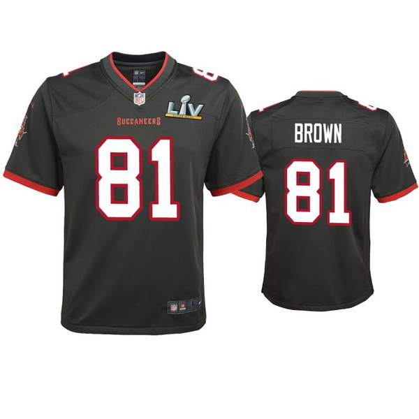 Youth Antonio Brown Buccaneers Pewter Super Bowl Lv Game Jersey