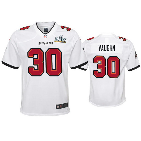 Youth Ke'Shawn Vaughn Buccaneers White Super Bowl Lv Game Jersey