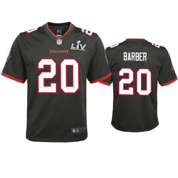 Youth Ronde Barber Buccaneers Pewter Super Bowl Lv Game Jersey