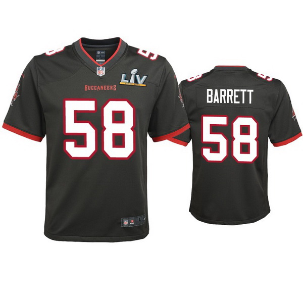 Youth Shaquil Barrett Buccaneers Pewter Super Bowl Lv Game Jersey