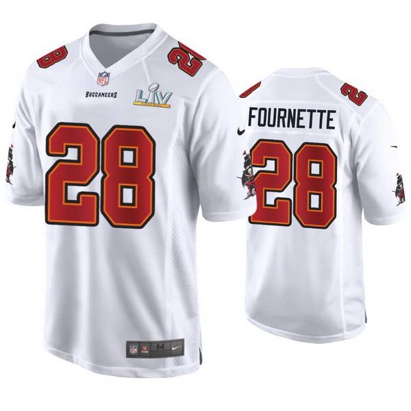 Leonard Fournette Buccaneers White Super Bowl Lv Game Fashion Jersey