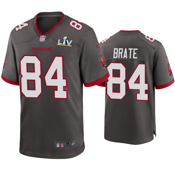 Men Cameron Brate Buccaneers Pewter Super Bowl Lv Game Jersey