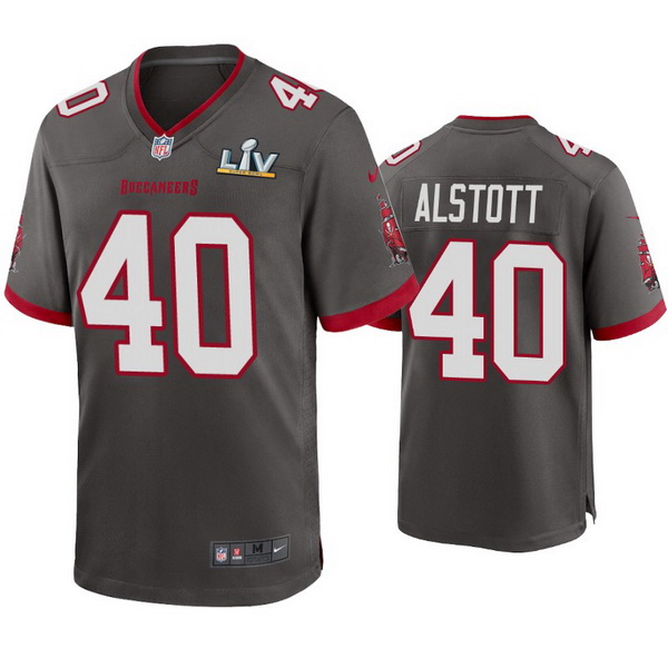 Men Mike Alstott Buccaneers Pewter Super Bowl Lv Game Jersey