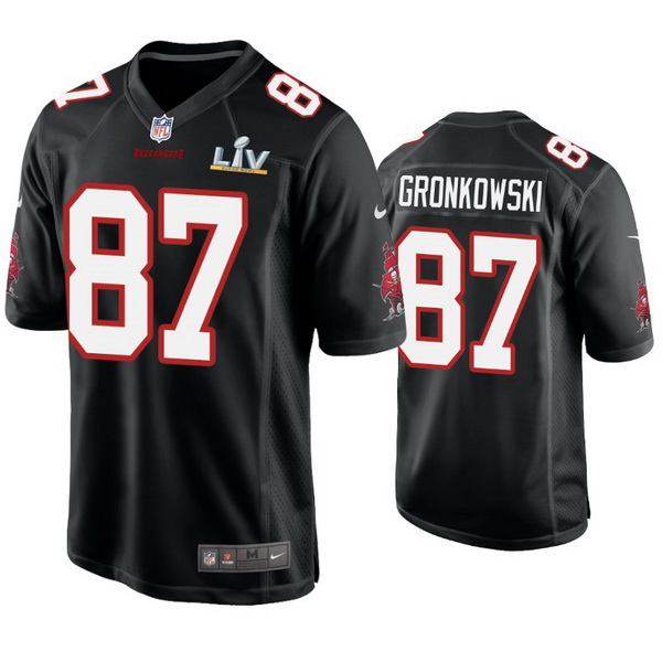 Men Rob Gronkowski Buccaneers Black Super Bowl Lv Game Fashion Jersey