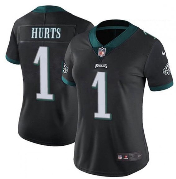 Women Philadelphia Eagles Jalen Hurts 1 Limited Black Vapor Untouchable NFL Jersey