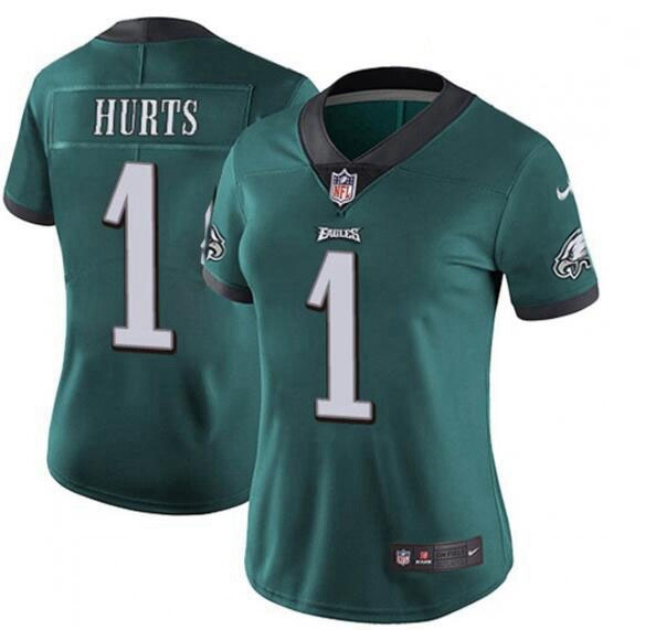 Women Philadelphia Eagles Jalen Hurts 1 Limited Green Vapor Untouchable NFL Jersey