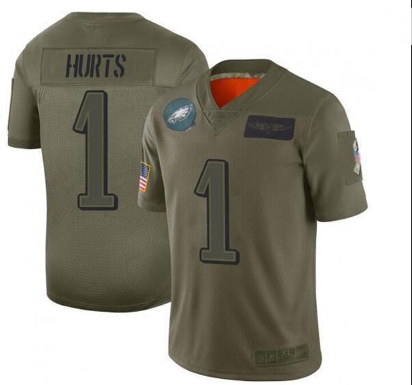 Men Nike Jalen Hurts Philadelphia Eagles Limited Camo 2019 Salute to Service NFL Jersey