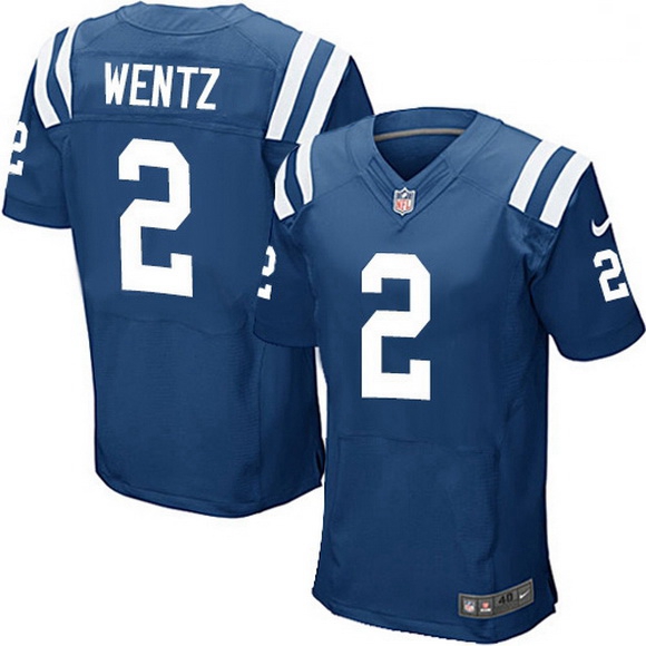 Men Indianapolis Colts 2 Carson Wentz Royal Blue Team Color Men Stitched NFL Vapor Untouchable Elite