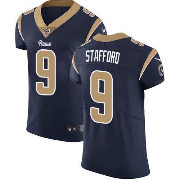 Men Los Angeles Rams 9 Matthew Stafford Navy Blue Team Color Men Stitched NFL Vapor Untouchable Elit