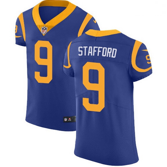 Men Los Angeles Rams 9 Matthew Stafford Royal Blue Alternate Men Stitched NFL Vapor Untouchable Elit