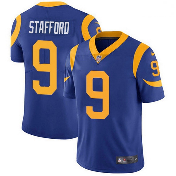 Men Los Angeles Rams 9 Matthew Stafford Royal Blue Alternate Men Stitched NFL Vapor Untouchable Limi