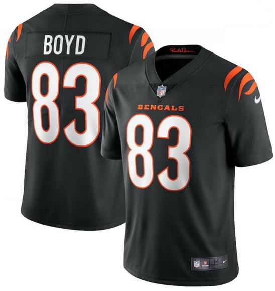 Men Nike Cincinnati Bengals 83 Tyler Boyd Black Vapor Limited Jersey