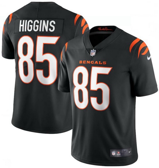 Men Nike Cincinnati Bengals 85 Tee Higgins Black Vapor Limited Jersey