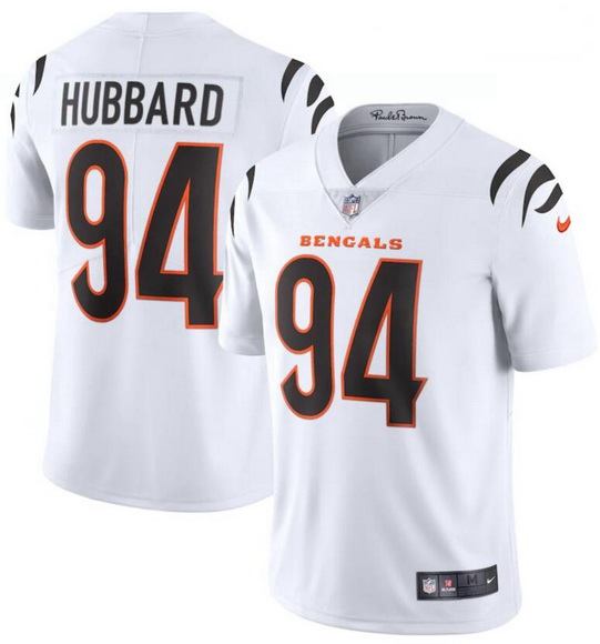 Men Nike Cincinnati Bengals 94 Sam Hubbard White Vapor Limited Jersey