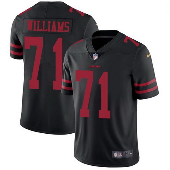 Men San Francisco 49ers 71 Trent Williams Black Alternate Men Stitched NFL Vapor Untouchable Limited