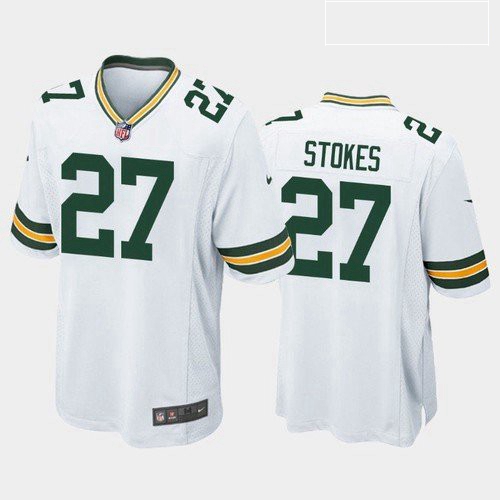 Men Green Bay Packers Eric Stokes White Green 2021 Draft Jersey