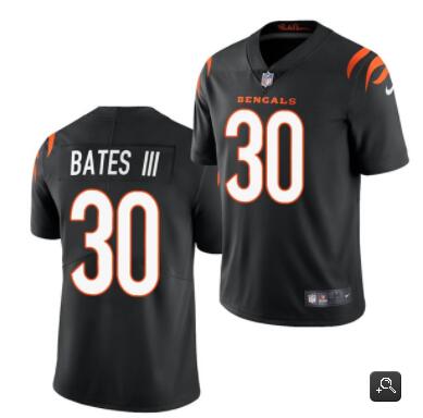 Men Cincinnati Bengals #30 Jessie Bates III 2021 Black Vapor Untouchable Limited Stitched NFL Jersey