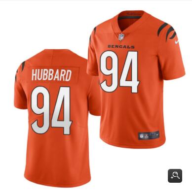 Men Cincinnati Bengals #94 Sam Hubbard 2021 Orange Vapor Untouchable Limited Stitched NFL Jersey