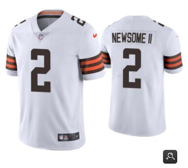 Men Cleveland Browns #2 Greg Newsome II White 2021 Vapor Untouchable Limited Stitched NFL Jersey